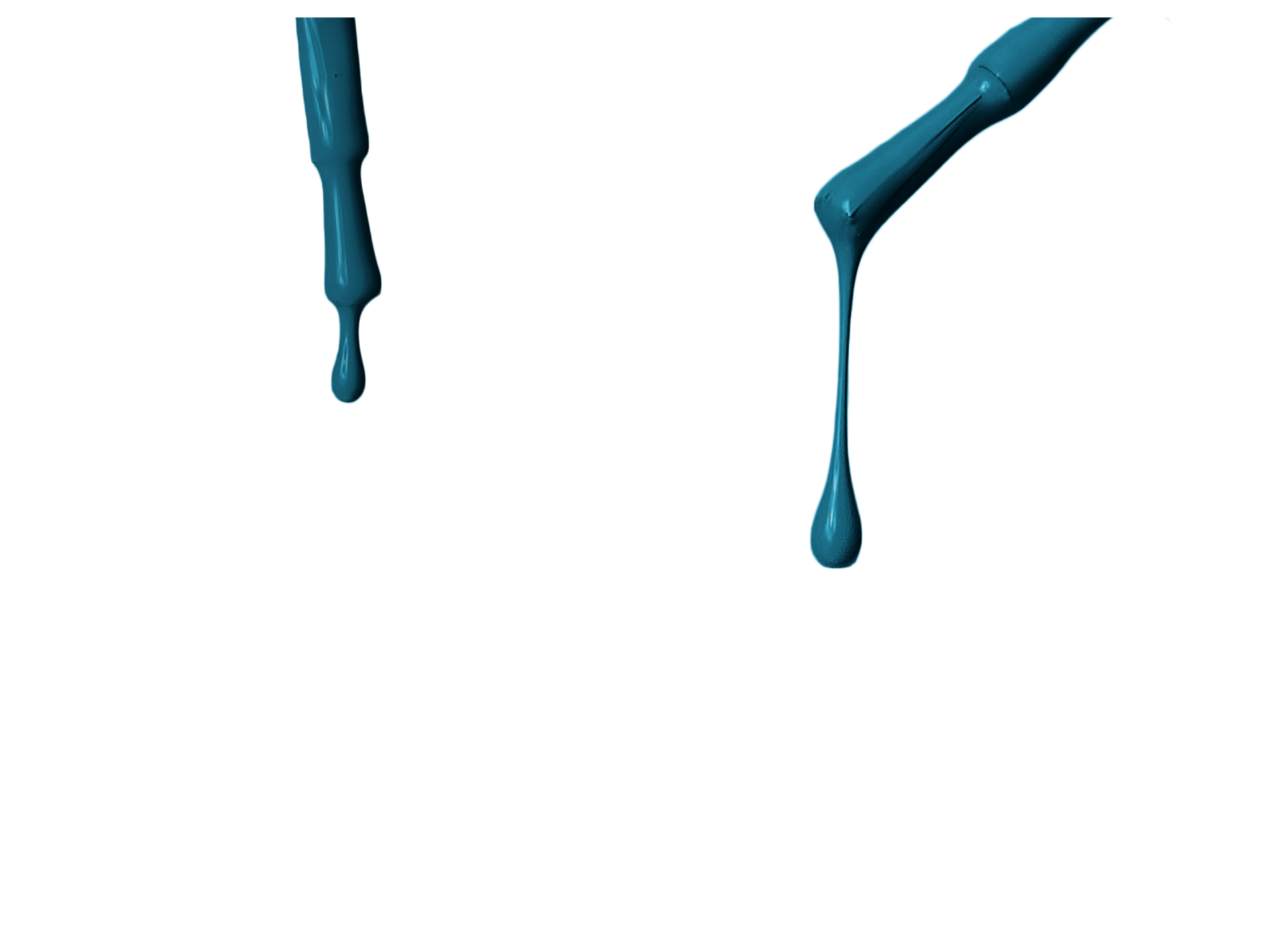 Gel nail polish drip off of brush- blue color