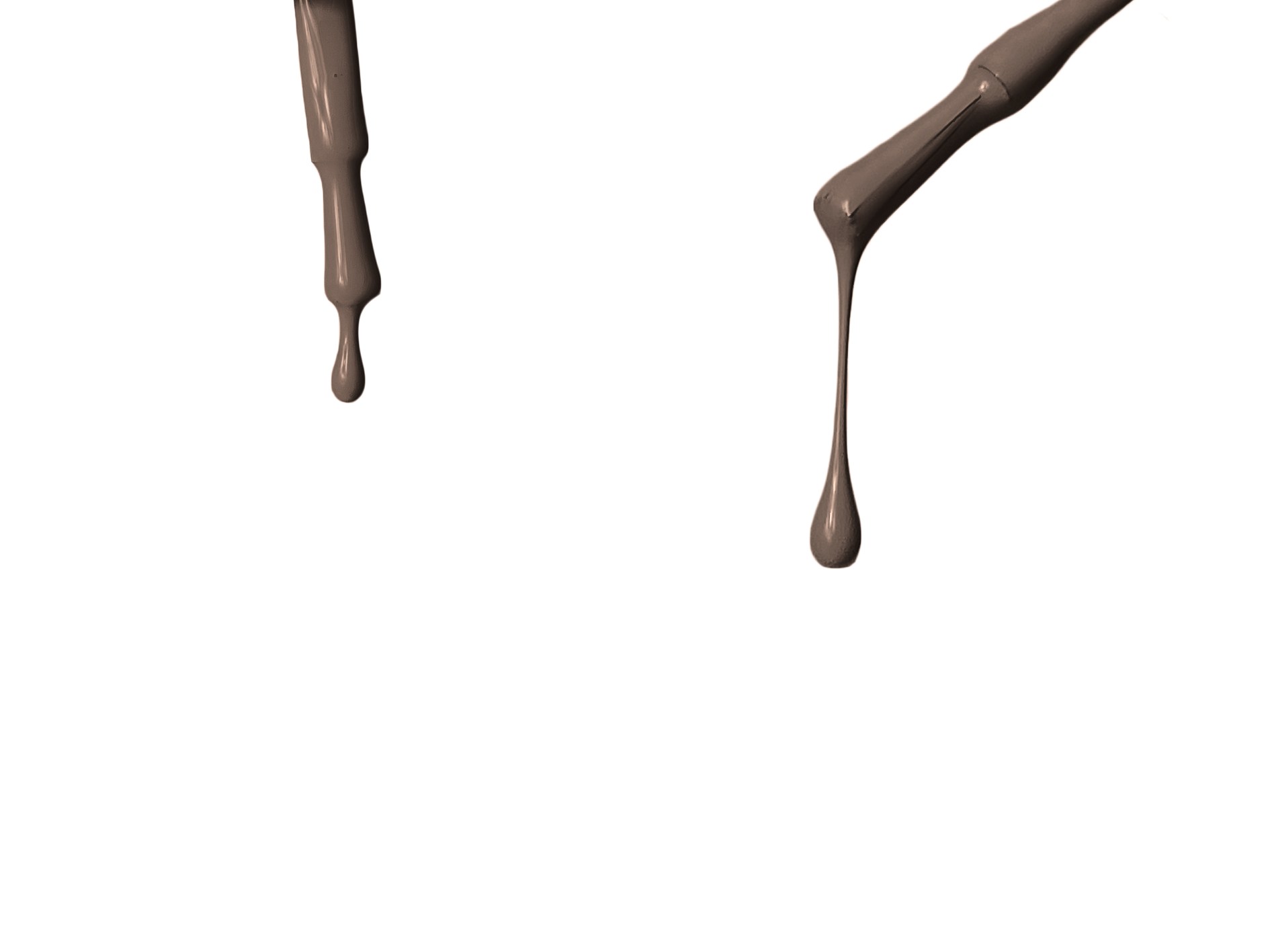 Gel nail polish drip off of brush- deep grey brown color