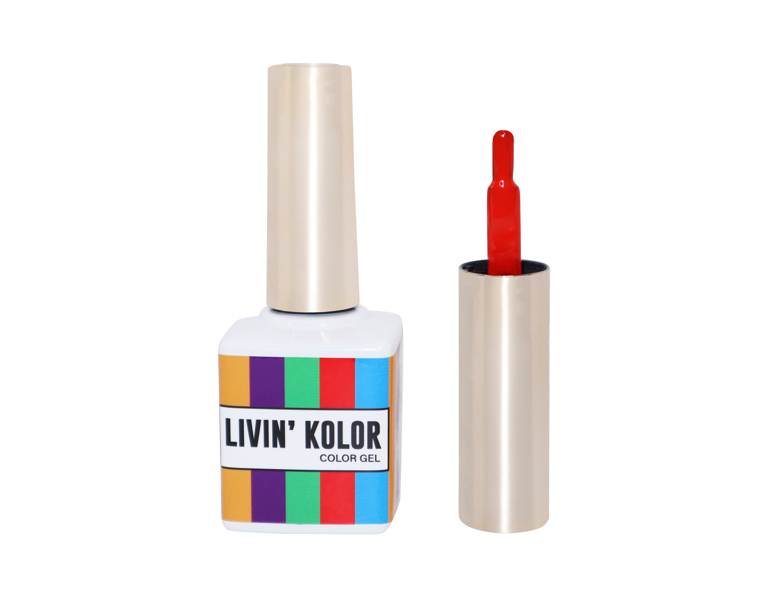 deep orange red gel polish