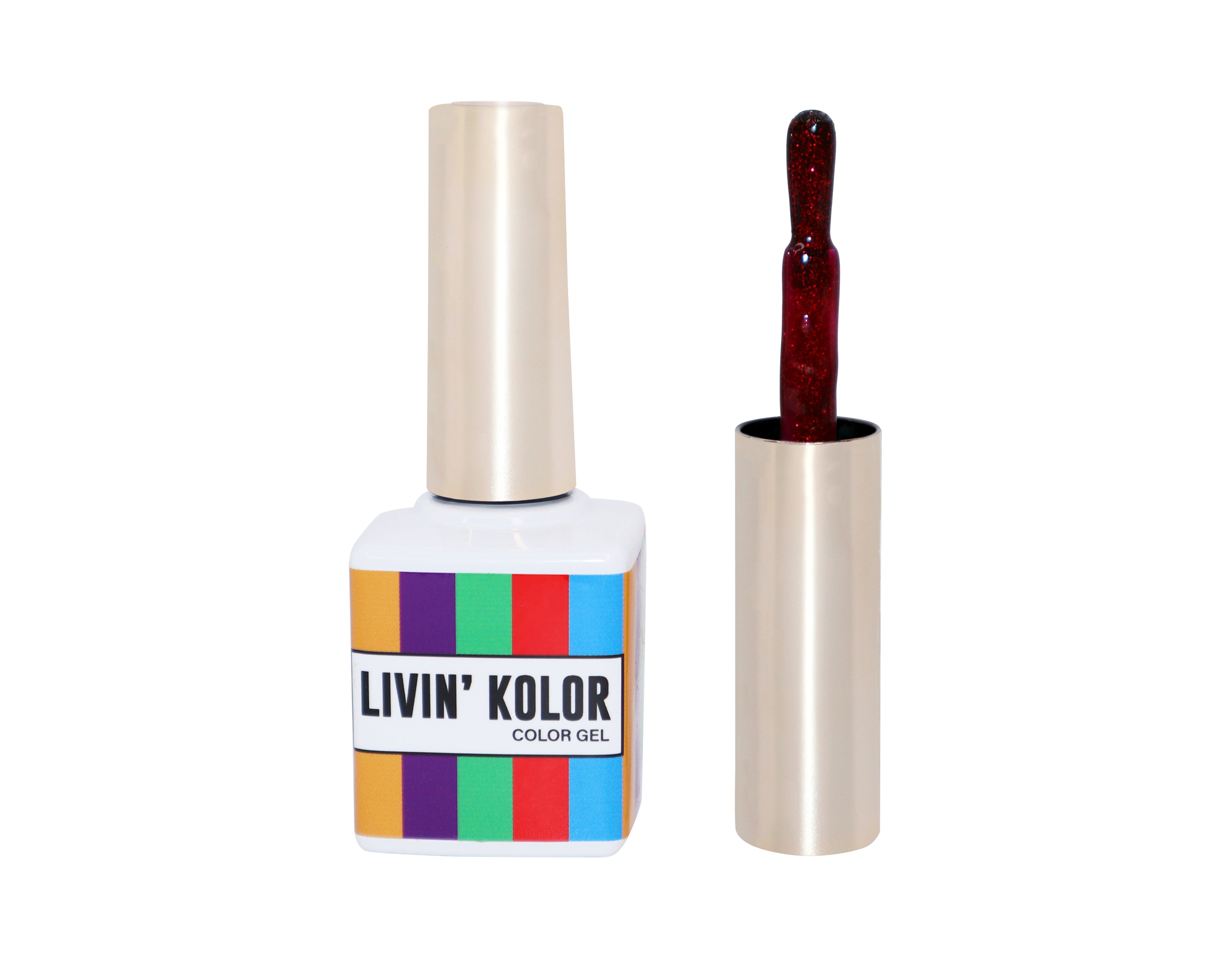 red sparkle gel polish