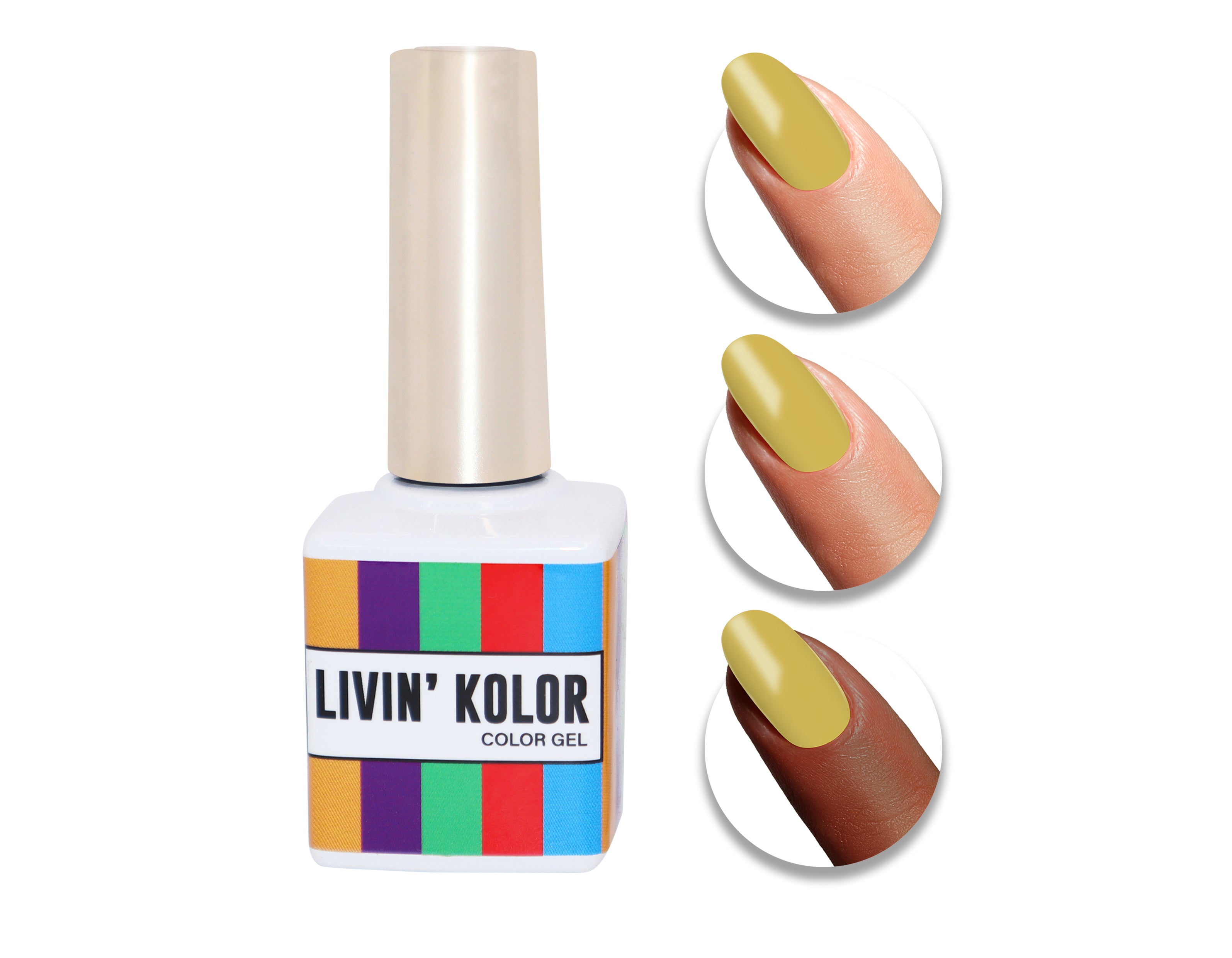 nail polish swatch on woman fingers- yellow