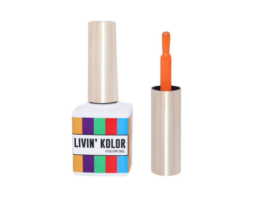 vibrant orange gel polish for nails