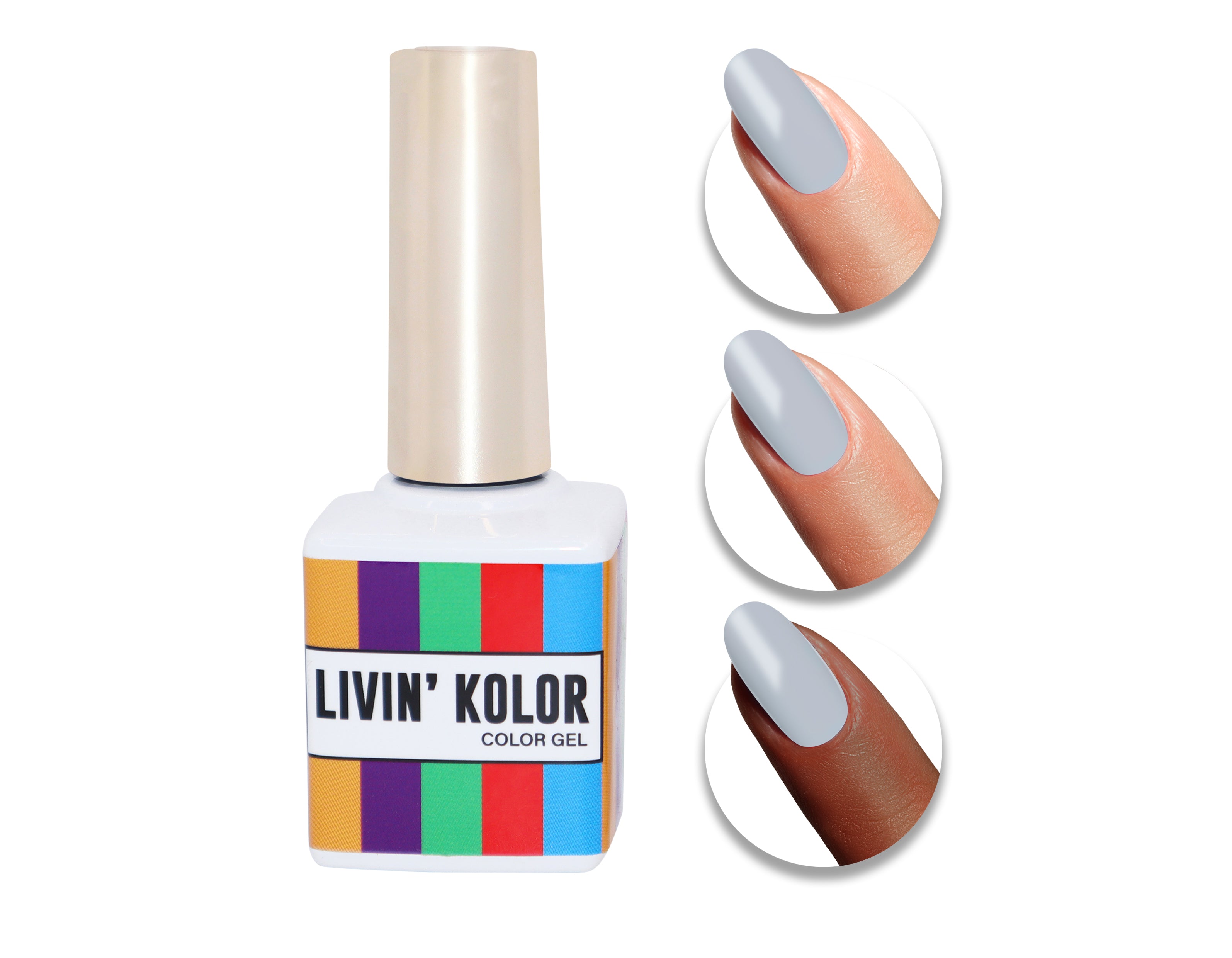 nail polish swatch on woman fingers- pearl white