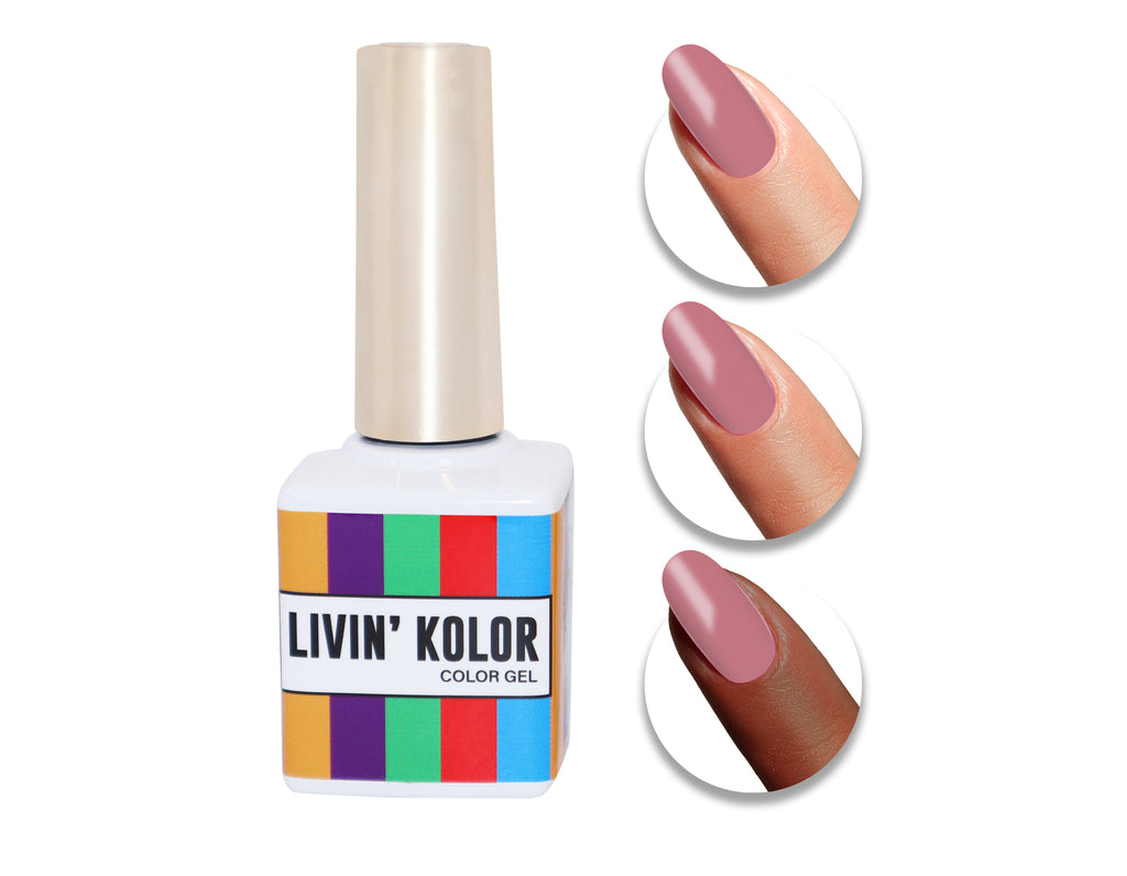 nail polish swatch on woman fingers- soft pink