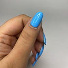 baby blue gel polish on natural nails